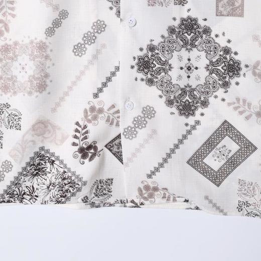 SDSA男装2026新款高贵轻奢复古佩斯利印花衬衫古巴领宽松短袖 商品图3