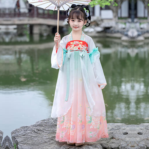 【团购】【苏城纪】清仓特价款汉服女童襦裙 荷韵 商品图8
