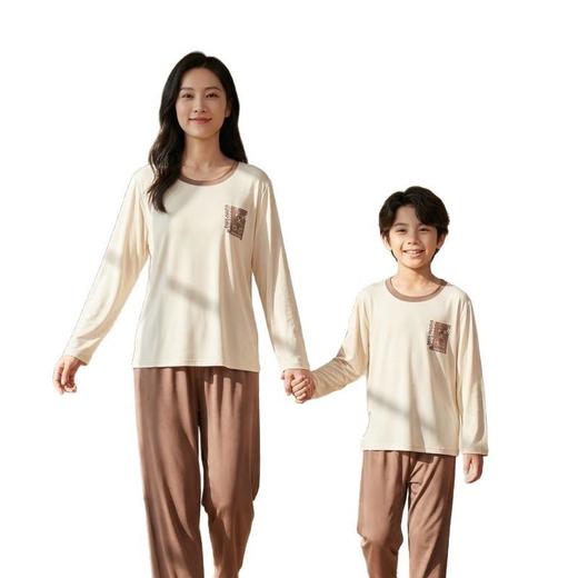 贝智佳青少年家居服男女童长袖长裤莱赛尔儿童睡衣亲子装学生空调服套装110-180 商品图4