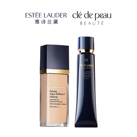 美妆节-防晒专区【跨境仓发货】雅诗兰黛沁水粉底液30ml+CPB肌肤之钥 长管隔离37ml