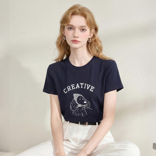 2026春季新款百搭女白色活力透气内搭打底衫上衣T恤H0060230 商品图4