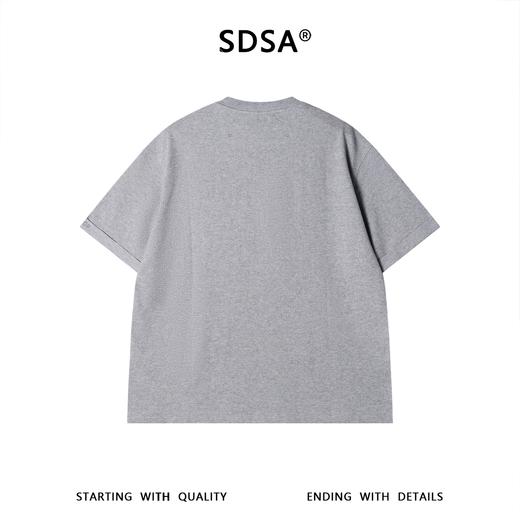 SDSA男装2026新款轻奢肌理感铆钉贴袋短袖T恤宽松圆领休闲上衣 商品图4