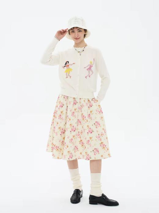 local tag/lt26ssk05/日光花园 印花肌理半身裙 A字百搭蓬蓬裙中长裙 商品图2