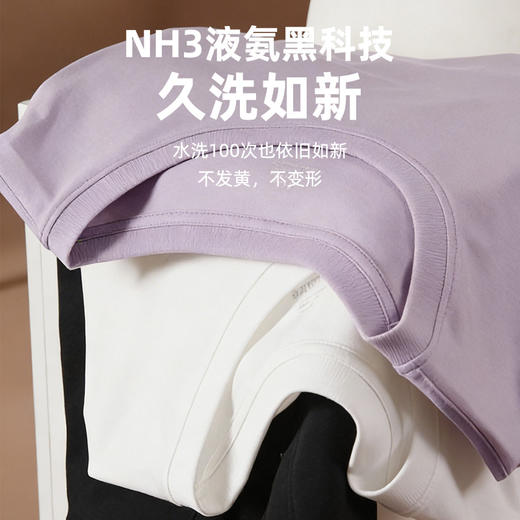 女士长绒棉液氨短袖T恤 商品图2