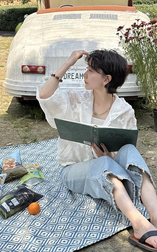 重工双面刺绣花蕾丝天丝防晒衫外罩 商品图4