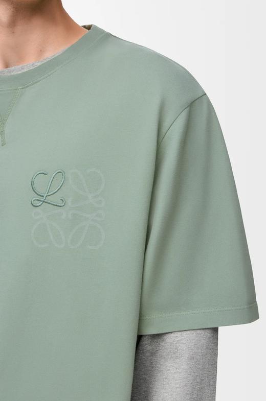 胸口刺绣+交叉领锁边工艺，复古美式圆领基础款全棉大t恤E040880 商品图6