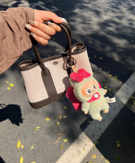 新款迷你花园包帆布拼皮 -乌木 商品图0