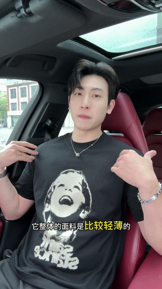 88210SDSA男装2026新款高贵轻奢潮牌复古小孩头像做旧印花短袖T恤百搭 商品图0