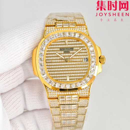 PDF百达翡丽 鹦鹉螺满天星5719系列 满钻鹦鹉螺 男士腕表 Nautilus 5719系列奢华满钻腕表 商品图1