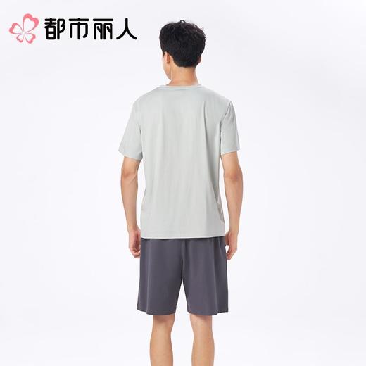 都市丽人睡衣男士睡衣薄家居服睡衣男士棉质短袖套装男装短袖短裤可外穿FHC2B2 商品图2