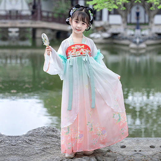 【团购】【苏城纪】清仓特价款汉服女童襦裙 荷韵 商品图4