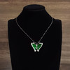 【天然正品】A货翡翠AU750白金镶钻镶天然细腻满绿糯种蝴蝶造型翡翠胸针项链40.4*32.4*7.6MM（皆取最大值）250326NJM12 商品缩略图7