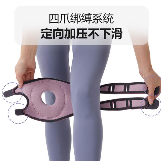 【加厚硅胶软垫！有效防护】轻薄运动护膝盖的护膝登山篮球半月板跑步健身护关节套硅胶髌骨带。xb 商品图2