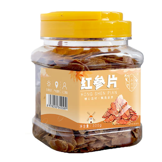 【自营】一品清河 无糖红参片300g多巴胺罐装 YPQHHSP300G 商品图2