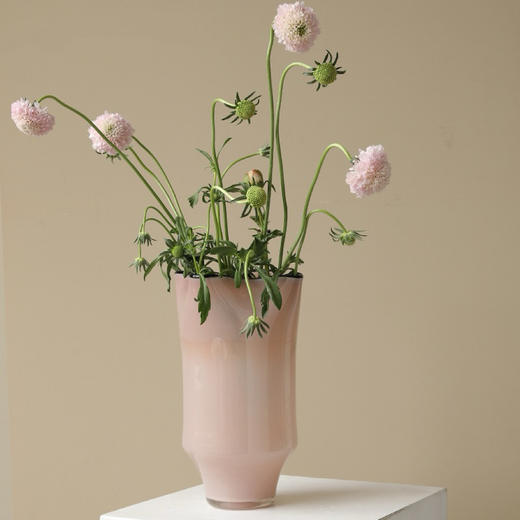 【旖旎】简小姐精选 法式中古花瓶玻璃花瓶 粉色高级复古感 客厅卧室家居饰品 下单7天发货 商品图2