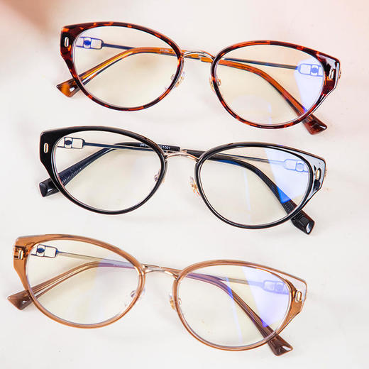 FolliFollie 猫眼防蓝光眼镜老花镜 轻盈舒适 弓形镜腿设计不夹脸 商品图7