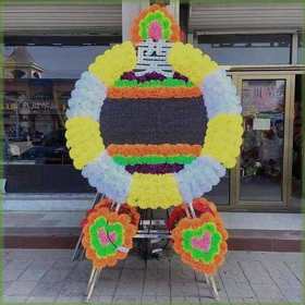 炫彩电子花圈防水重复使用白事丧事殡仪馆殡葬用品1.5米直径2.6米高四根支架