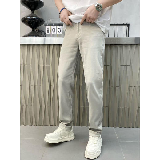 老钱风轻商务百搭修身水洗宽松小直筒柔软休闲男长裤    KDZC-Y78018 商品图0