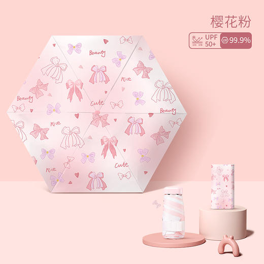 【分销】花觉防晒伞，6骨6折口袋伞，便于携带，轻巧便捷 商品图12