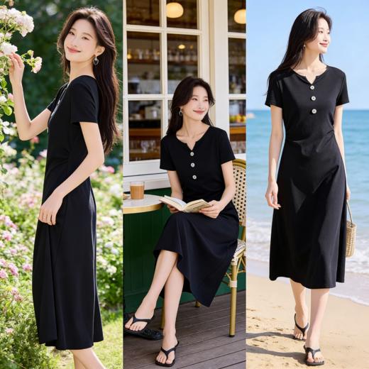 姹弥·简约风高级感小黑裙 |百搭显瘦，飘逸有型，小个子微胖姐妹穿都时髦高级 商品图6