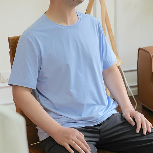 【lulu同款】2026新款小皱激光冲孔多功能裁片男女款四面弹透气运动T恤 商品图8