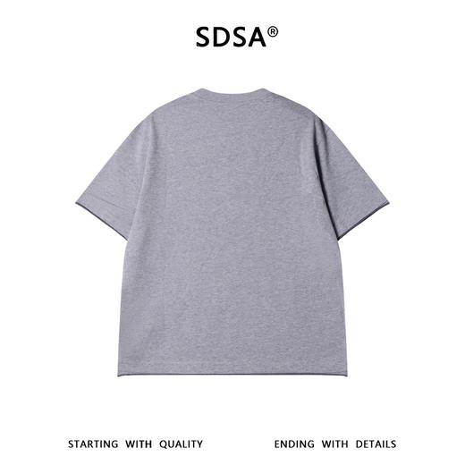 SDSA男装2026新款高贵轻奢潮牌日系撞色卷边T恤宽松短袖 商品图4