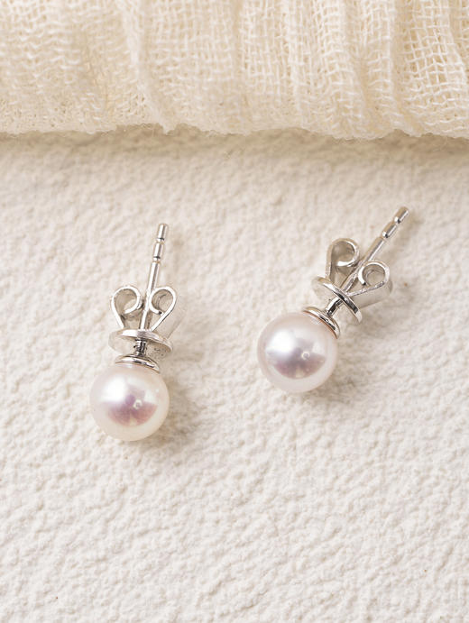 伽罗 JALO 6-6.5mm高等级淡水珍珠素耳钉 商品图3