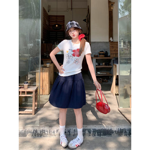 <曾小咸推荐>4.9现货秒杀 ！微信超特价！韩系印花正肩短袖t恤 日常109.99 立减50 秒杀59.99！！ 商品图3