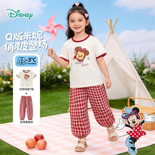 迪士尼女童夏日短袖套装ZD2FT031 商品图0