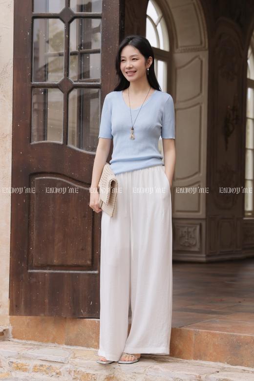 【门店同款】ENJOY夏季V领短袖针织上衣 170747705 商品图10