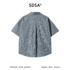 SDSA男装2026新款高贵轻奢韩系简约撞色格子短袖衬衫百搭宽松上衣 商品缩略图1