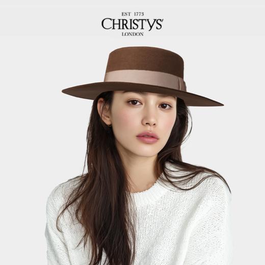 【英国王室御用品牌】Christys羊毛Canotier平顶康康帽徽章款 商品图2