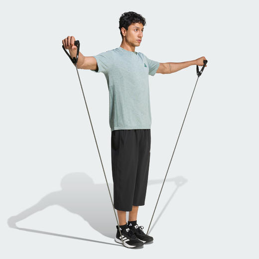 Adidas阿迪达斯WORKOUT ESSENTIALS SEAMLESS T-SHIRT 速干训练运动短袖T恤健身服KC8145 商品图2