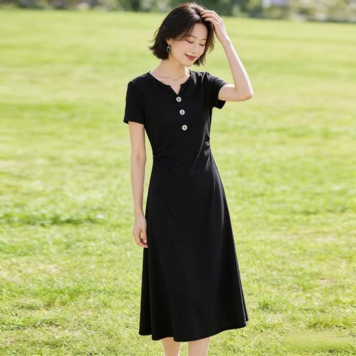 姹弥·简约风高级感小黑裙 |百搭显瘦，飘逸有型，小个子微胖姐妹穿都时髦高级 商品图7