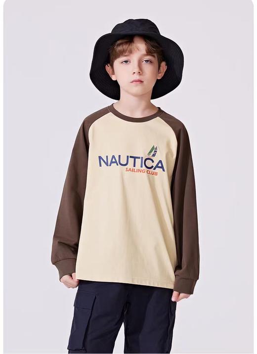 【店庆提前购】【2024春季新品】NAUTICA童装 男童女童长袖T恤NKG101312  吊牌价   299元  活动价  179元 商品图3