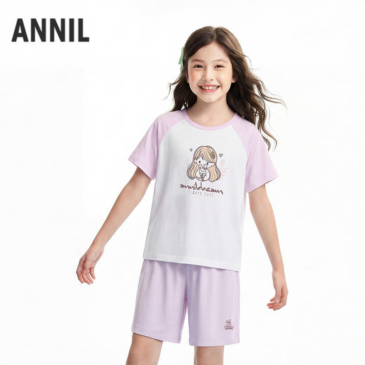 女童家居服套装夏季新款安奈儿童装JG621794 商品图1
