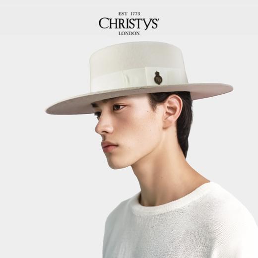 【英国王室御用品牌】Christys羊毛Canotier平顶康康帽徽章款 商品图5