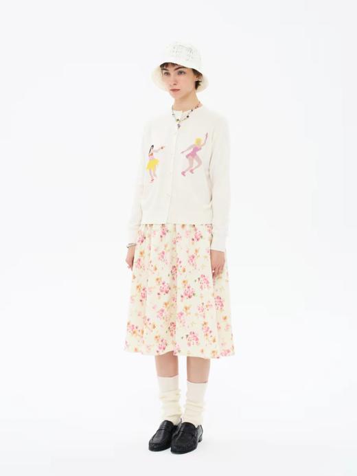 local tag/lt26ssk05/日光花园 印花肌理半身裙 A字百搭蓬蓬裙中长裙 商品图0