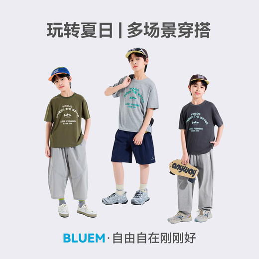 【雪花棉】男童短袖儿童T恤半袖夏季男孩上衣青少年童装大童透气AZ6BTX006 商品图4