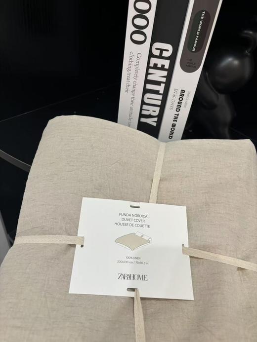 纯元！ZA*A HO ME简约可水洗亚麻被套，单被套！ 商品图9