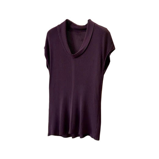 法式气质V领短袖 针织衫 女夏季新款修身显瘦百搭纯欲冰丝坑条上衣 商品图2