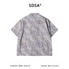 SDSA男装2026新款高贵轻奢水波纹满印古巴领短袖衬衫宽松复古上衣 商品缩略图4
