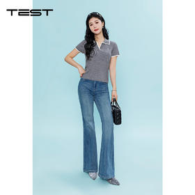 夏上新海盐系Polo领针织T恤减龄百搭休闲风针织衫1262021