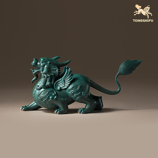 铜师傅《貔貅迎财》中式家居办公室铜摆件 乔迁新居开业装饰礼品 商品图1