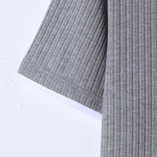 SDSA男装2026新款轻奢简约撞色拼接竖纹圆领短袖T恤百搭宽松上衣 商品图2