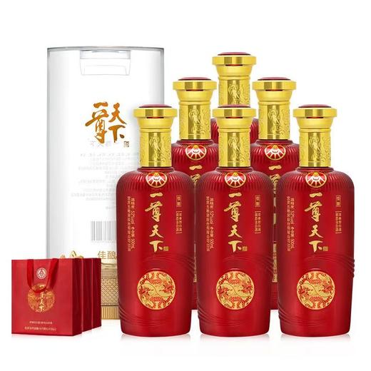 2023年五粮液一尊天下佳酿，52度浓香型白酒，整箱500ml*6瓶，每箱3个礼袋。 商品图1