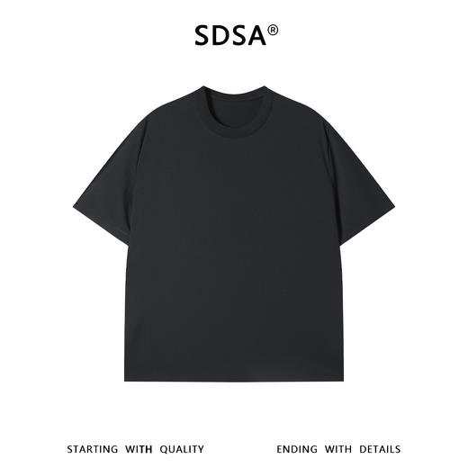 SDSA男装2026新款高贵轻奢小众基础款纯色圆领短袖T恤百搭上衣 商品图0