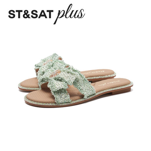 星期六26夏新款微光蝴蝶结小香风凉拖SSE2110470 商品图10