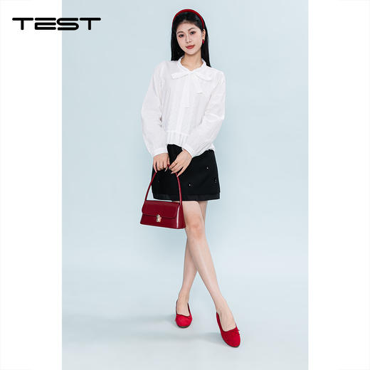 夏上新蝴蝶结系带薄款显瘦减龄甜美别致小衫1262024 商品图1