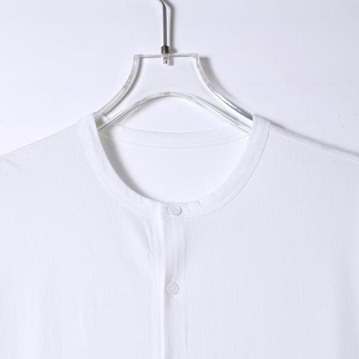 SDSA男装2026新款高贵轻奢韩系简约半纽扣圆领短袖T恤基础款百搭 商品图4